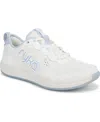Ryka Women's Court Agility Cross Training Lace Up Sneakers In White,blue Mesh Fabric