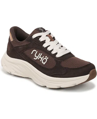 Ryka Women's Devine Max Classic Lace-up Walking Sneakers In Brown