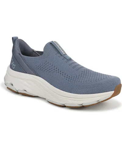 Ryka Women's Devotion Max Knit Slip On Walking Sneakers In Flint Stone Blue Knit