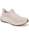 Ryka Women's Devotion Max Slip On Walking Sneakers In Tapioca Beige Knit Fabric