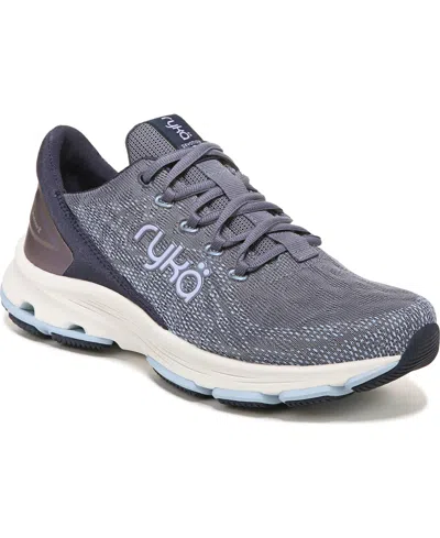 Ryka Women's Devotion X Lace Up Walking Sneakers In Blue