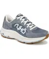 Ryka Rykä Devotion X Max Classic Sneaker In Flintstone Blue Mesh,suede,faux Leather