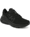 Ryka Devotion Ls Womens Lifestyle Fitness Athletic And Training Shoes In Black Mesh Fabric
