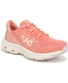 Ryka Women's Devotion X Walking Shoes In Coral Orange Mesh Fabric