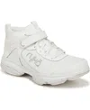 Ryka Devoxt Womens Logo Leather Running & Training Shoes In Brilliant White Fabric,faux Leather