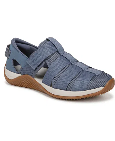 Ryka Women's Echo Fisherman Slip On Sandals In Flintstone Blue Fabric