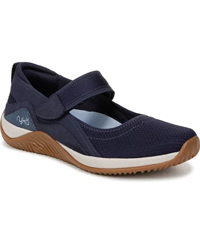 Ryka Women's Echo-mj Sport Mary Janes In Academy Blue Mesh Fabric