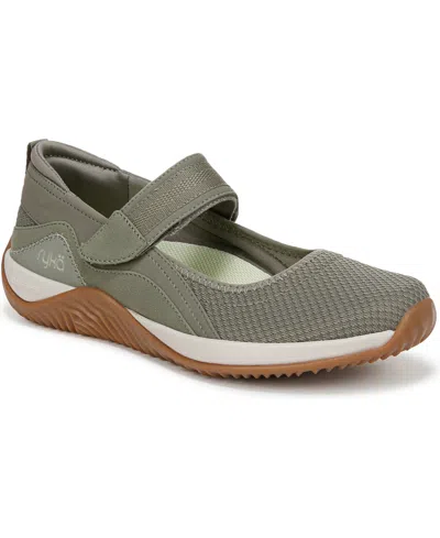 Ryka Women's Echo-mj Sport Mary Janes In Vetiver Green Mesh Fabric