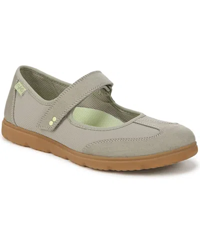 Ryka Women's Effortless Mary Jane Closed Round Toe Flats In Abbey Green Microfiber Fabric
