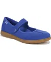 Ryka Women's Effortless Mary Jane Closed Round Toe Flats In Dazzling Blue Microfiber Fabric