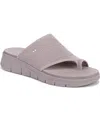 Ryka Women's Elegance Washable Toe Loop Slide Sandals In Purple Fog Mesh Fabric
