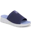 Ryka Women's Epic Slide Wedge Sandals In Dusk Blue Knit Fabric