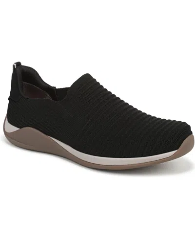 Ryka Women's Era Knit Washable Slip On Sneakers In Black