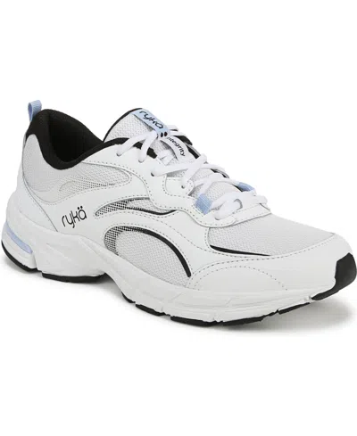 Ryka Women's Integrity Walking Sneakers In Brilliant White Mesh,leather