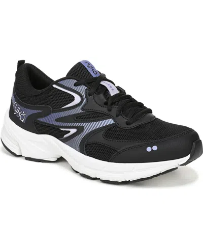 Ryka Women's Invoke 2 Lace Up Walking Sneakers In Black