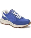 Ryka Women's Jog On Slip On Bungee Sneakers In Dazzling Blue Fabric,faux Suede