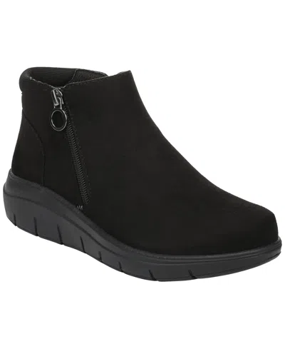Ryka Women's Layla Zipper Short Booties In Black Microfiber