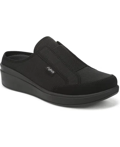 Ryka Women's Lounge Washable Slip On Mules In Black