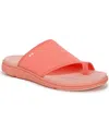 Ryka Women's Margo-slide Toe Loop Sport Sandals In Bright Coral Mesh Fabric