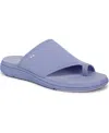 Ryka Women's Margo-slide Toe Loop Sport Sandals In Wildflower Blue Mesh Fabric