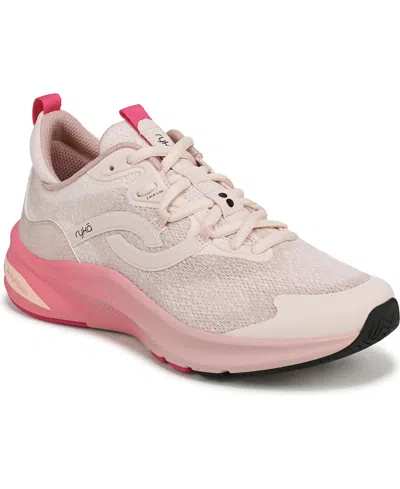 Ryka Women's Never Quit 2 Lace Up Training Sneakers In Shell Pink Mesh