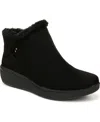 Ryka Nimbus Womens Faux Fur Lined Manmade Shearling Boots In Black Fabric