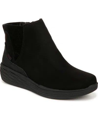 Ryka Women's Noelle Next Water Resistant Wedge Ankle Boots In Black Microfiber