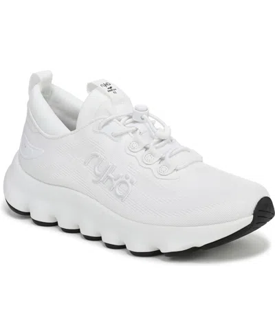 Ryka Women's Podflow Ez Bungee Lace Walking Sneakers In White
