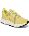 Ryka Women's Podflow Lace Up Walking Sneakers In Verdant Verdant Yellow Mesh,faux Leather