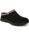 Ryka Stellar Womens Embroidered Faux Fur Slip-on Sneakers In Black Microfiber Fabric