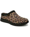 Ryka Women's Stellar Slip On Clogs In Cheetah Microsuede Fabric