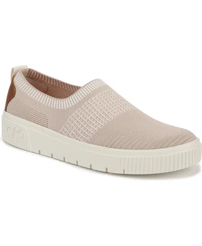 Ryka Women's Vista Round Toe Slip On Sneakers In Terra Taupe Knit Fabric