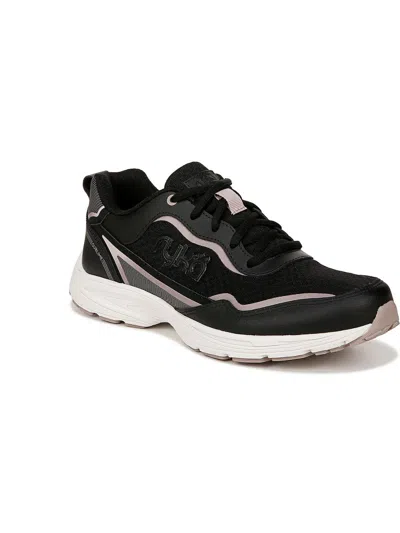 Ryka Womens Patent Secure Footbed Casual And Fashion Sneakers In Black