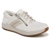 Ryka Womens Zipper Faux Leather Casual And Fashion Sneakers In White Alyssum Fabric,faux Leather