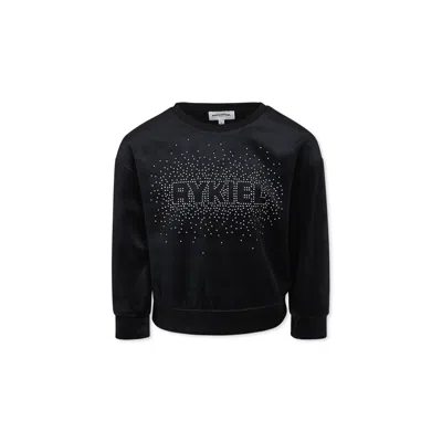 Rykiel Enfant Kids' Black Sweatshirt For Girl With Logo