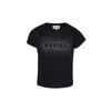 Rykiel Enfant Black T-shirt For Girl With Logo In Black