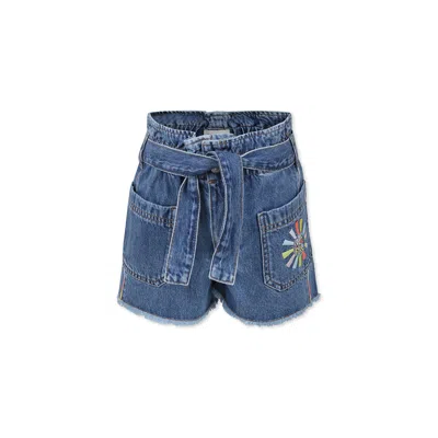 Rykiel Enfant Kids' Denim Shorts For Girl With Logo