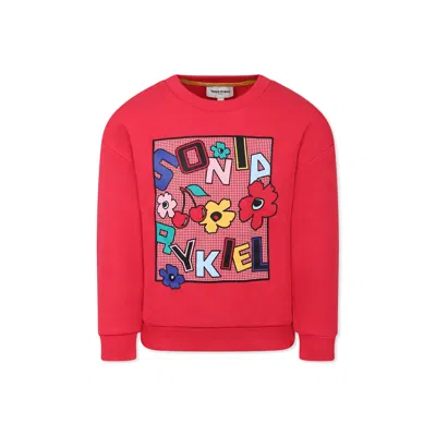 Rykiel Enfant Kids' Fuchsia Sweatshirt For Girl With Logo