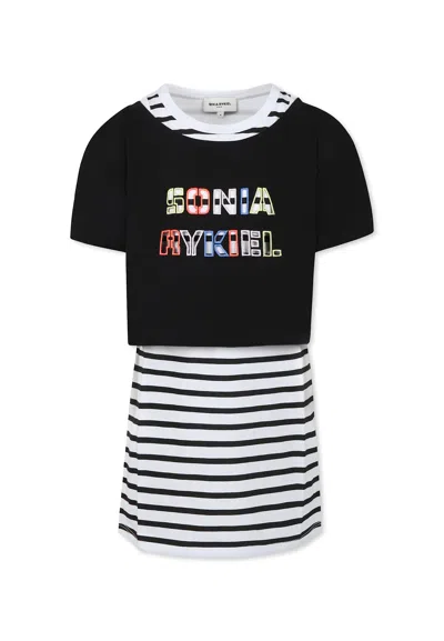 Rykiel Enfant Kids' Multicolor Dress For Girl With Logo