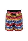 Rykiel Enfant Multicolor Shorts For Girl With Hearts In Multicolor