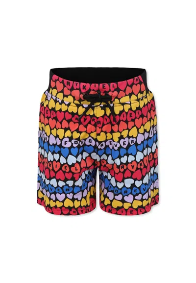Rykiel Enfant Kids' Multicolor Shorts For Girl With Hearts