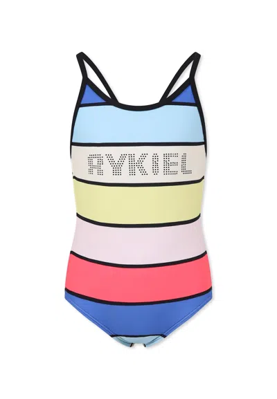Rykiel Enfant Kids' Multicolor Swimsuit For Girl With Logo