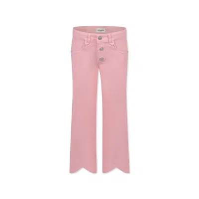 Rykiel Enfant Kids' Pink Jeans For Girl With Logo