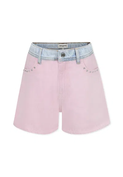 Rykiel Enfant Kids' Pink Shorts For Girl With Logo