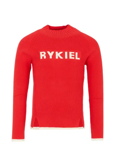 Rykiel Enfant Kids' Red Sweater For Girl With Logo