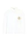 Rykiel Enfant White Shirt For Girl With Logo In White