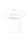 Rykiel Enfant White T-shirt For Girl With Logo In White