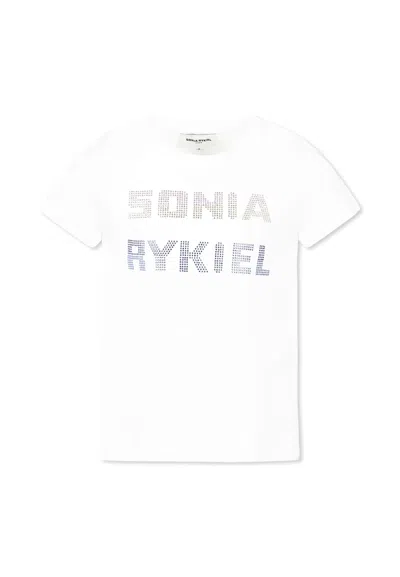 Rykiel Enfant Kids' White T-shirt For Girl With Logo