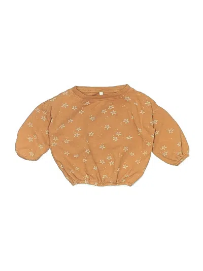 Pre-owned Rylee + Cru Babies' 3/4 Sleeve Blouse In Gold