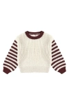 Rylee + Cru Aspen Stripe Sweater In Neutral